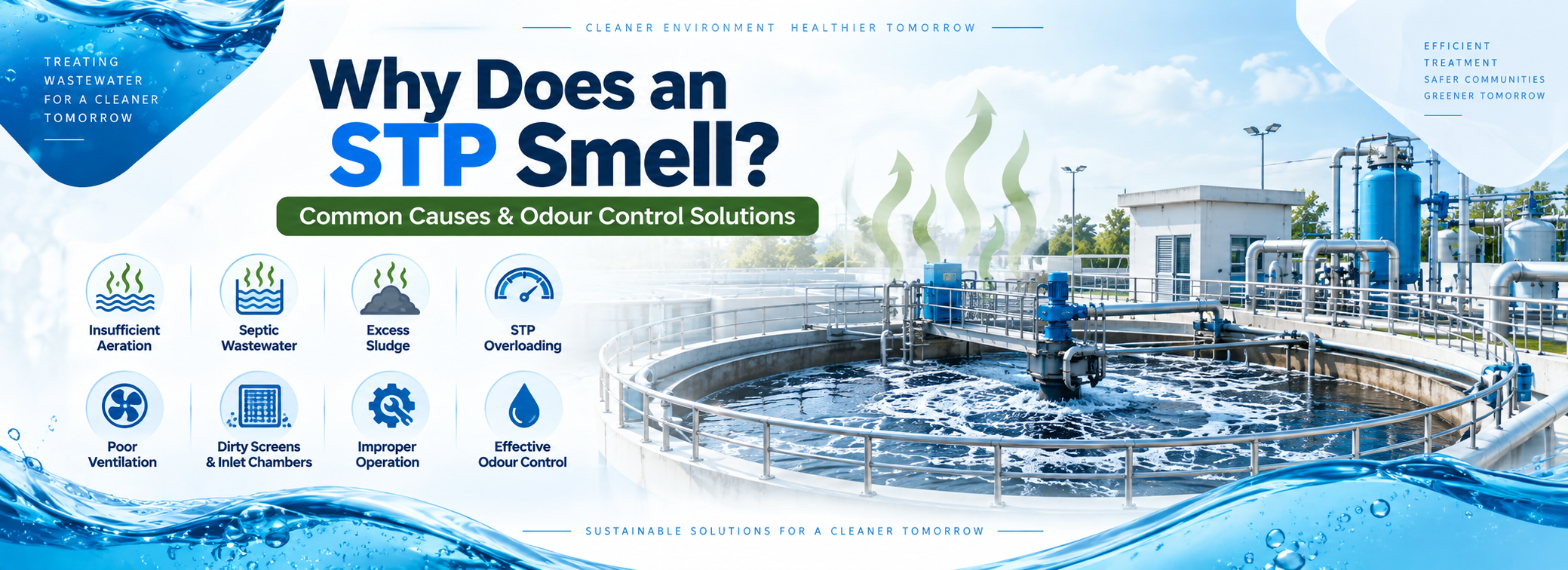 Home 6 STP smell problem causes and odour control solutions for sewage treatment plants